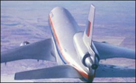 Looking down at the land under a flight-path 