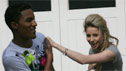 Marla playfully punching Jay