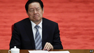 中共政治局常委、政法委书记周永康(资料照片,04/05/2012)