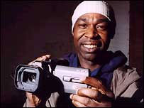 Clive Smith with a video camera