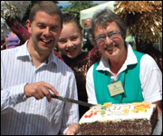 Cutting the cake