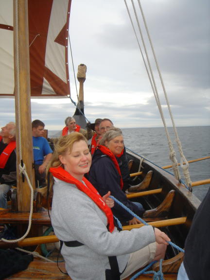 Longship sailing