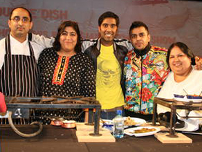 Nihal at Alchemy with Gurinder Chadha, Juggy D and Sarbjit Grewal from The Family