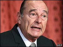 O presidente da França, Jacques Chirac