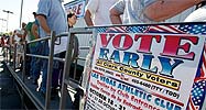 voting line in the US