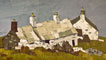 Sir Kyffin Williams - Farms at Cesarae (oil on canvas, painted during the filming of Land against the Light). Purchased 1972