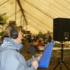 Presenter Carolyn Quinn at the Glastonbury Festival.