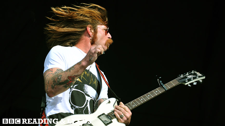 Eagles of Death Metal rock the main stage in the sunshine