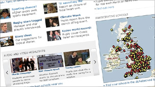 Screenshot School Report website