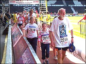 At the finish line