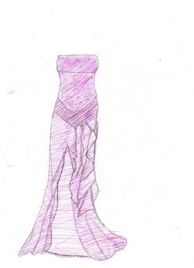 Pink evening dress