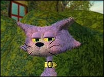 An animated cat