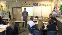 teachers and pupils in classroom