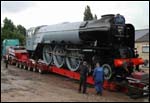 Tornado is loaded onto a low loader