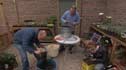 Toby, Joe and Alys sowing seeds for the carrot container challenge