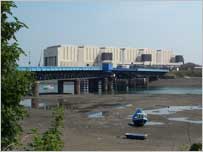 Bridge and shipyard