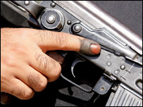 a gun