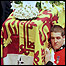Soldiers bearing Princess Diana's coffin