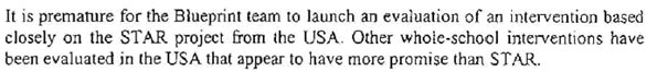 Some conclusions from the Blueprint report
