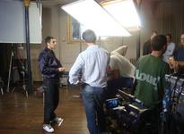 Dynamo the magician does his thing on the Flex set.