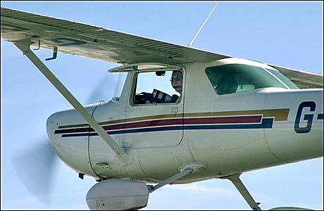 Mike in his plane
