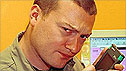 Charlie Brooker in The Kit TX: 10, January 2000. Magazine programme about computer games, home movies and internet sites.