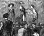 Illustration of Shakespeare's plays acted on a stage