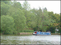 Barge on river