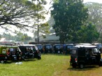 Ricksaws on cricket ground