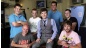 Front: Matty Leonard and Sam Addinall. Middle: Gareth Malone. Back: Patrick Page, Dan Perks, Dean Smith and Reece Stocker