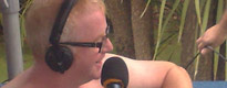 Watch video of Chris Evans presenting his show from a hot tub