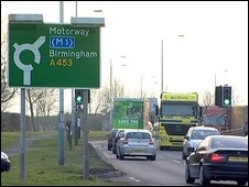 A453 traffic