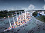 An impression of Central Park Bridge spanning over the River Lea at a focal point between the Olympic Stadium and Aquatics Centre.