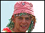 Festival-goer at Glastonbury 2004