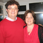 Malcolm and his wife Debbie in their home