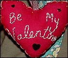 Picture: Write your message and use a running stitch to embroider