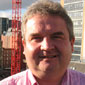 Simon on the roof of BBC Broadcasting House, Belfast