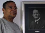 Henry Jefferys, Editor of Die Burger, pictured with the papers founding