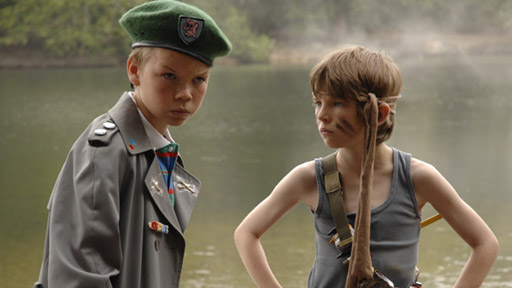 Son of Rambow (Bill Milner as Will Proudfoot and Will Poulter as Lee Carter)