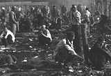 A view of Belsen, after its liberation
