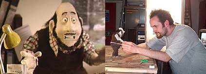 Still from Neil Jack's The Tree Officer, and image of Neil Jack working