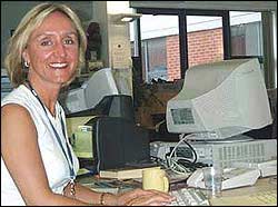Jo in the newsroom