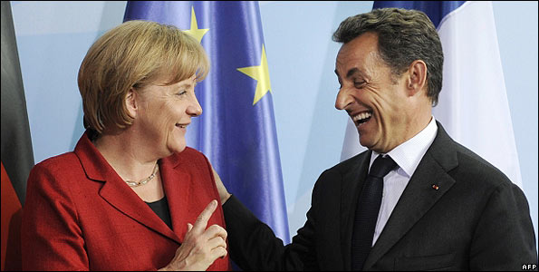 Greek PM George Papandreou and German Chancellor Angela Merkel, 5 Mar 10