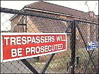 Fenced off property