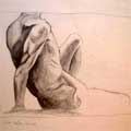 Example of Bobbie's life drawing work: a 30-minute pose
