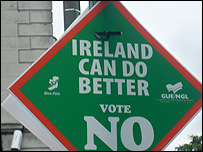 No to Lisbon sign