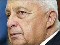 O primeiro-ministro de Israel, Ariel Sharon