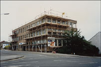 The station building under renovation in 1989