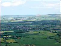 View on a sunny day