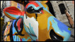Multi-colored cow from the Cow Parade